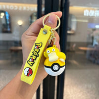 Pokémon Poké Ball Keychain Set, Pikachu Eevee Charmander Figure Keychain, Anime Collectible Key Ring for Bag Backpack Gift