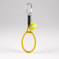 Llavero Tenis LOOP - Raqueta y Pelota Premium - Yellow