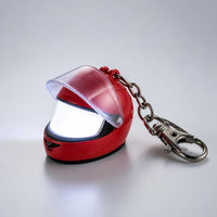 Luminous 3D Mini Helmet Keyring – Motorcycle Helmet Keychain,Cool Gifts for Bikers, Car Lovers, Birthday & Holiday Gift Ideas - Red