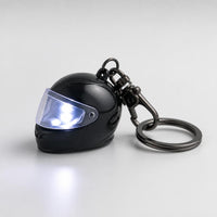 Luminous 3D Mini Helmet Keyring – Motorcycle Helmet Keychain,Cool Gifts for Bikers, Car Lovers, Birthday & Holiday Gift Ideas - Black
