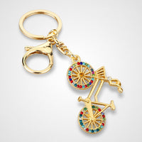 Llavero Ciclismo LOOP - Bicicleta con Strass Premium - Gold Colorful